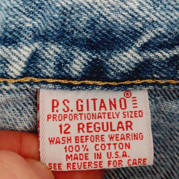 Vintage Light Blue Cotton High Rise Tapered Jeans 1813 - Picture 6 of 8